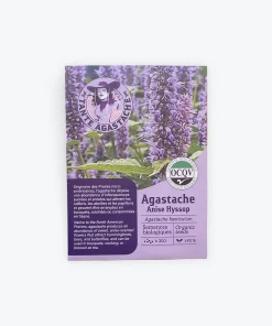 Sachet de semences artisanales biologiques d'agastache fenouil produites au Québec