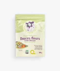 Tisane à l'agastache, guimauve, mélisse, souci (calendule) et aspérule odorante, calmante, digestive, apaisante pour la toux