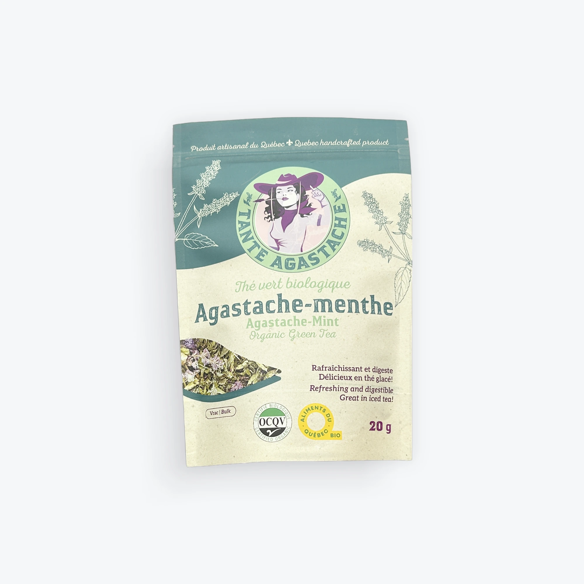Thé vert marocain à l'agastache anisée, digestif, énergisant, rafraîchissant, idéal pour le thé glacé