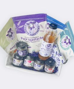 Panier de produits locaux écoresponsables haut de gamme à l'agastache