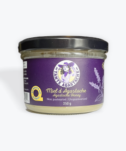 Pot de miel d'agastache -miel de spécialité non pasteurisé monofloral, produit du Canada