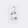 Boucles d'oreille pendantes agastache et feuille d'argent sur monture inox